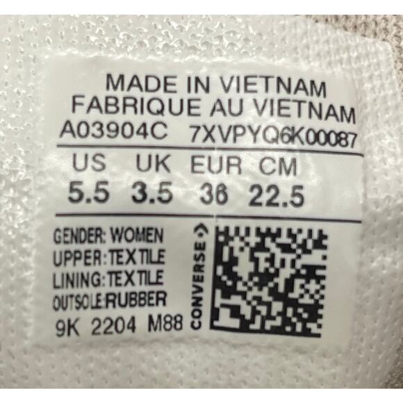 Converse Chuck Taylor All Star Lift High Western Embroidery Platform Shoes 5.5 - Picture 10 of 10